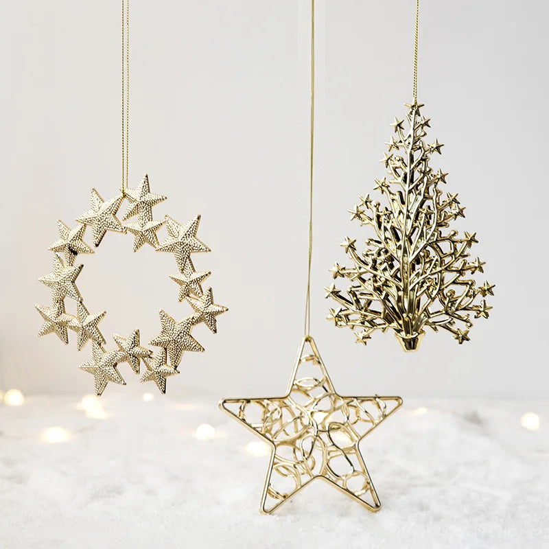 1pc Gold Silver Glitter Angel Ballerina Girl Pendants Merry Christmas Tree Decorations for Home Xmas Ornaments Hanging Pendant