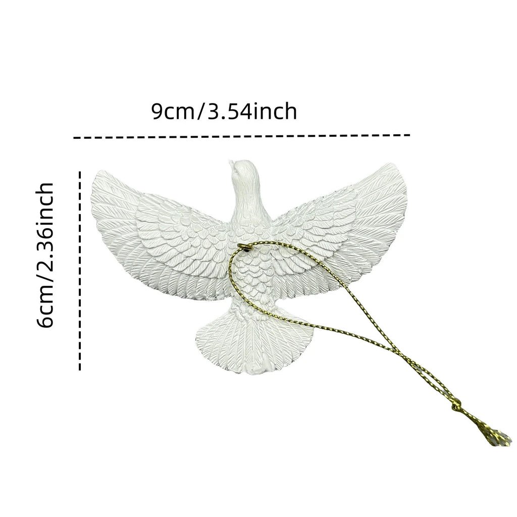 1/2pcs Peace Doves Resin Christmas Decorations Creative Home Festival Sculpture Outdoor Courtyard Friendship Dove Decoration