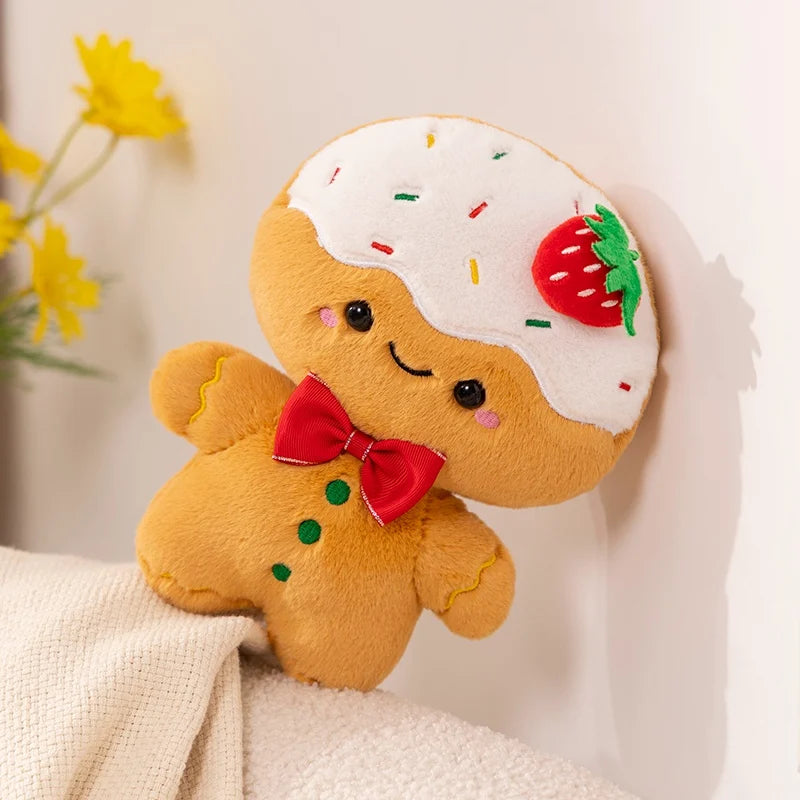 Christmas Series Gingerbread Plush Doll Key Pendant House Wreath Socks Glove Hat Snowman Tree Toy Christmas Tree Party Decor