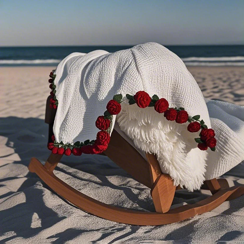 Rose Bouquet Blanket Crochet Sunflower Blanket Bouquet Handmade Blanket of Roses Sofa Blanket manta de rosas Manta De Ramo