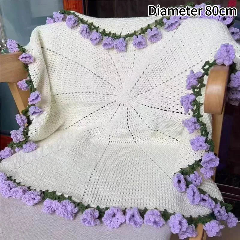 Rose Bouquet Blanket Crochet Sunflower Blanket Bouquet Handmade Blanket of Roses Sofa Blanket manta de rosas Manta De Ramo
