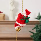 Electric Climbing Ladder Santa Claus Music Doll Christmas Ornament Decoration for Home Christmas Tree Hanging Decor NewYear Gift