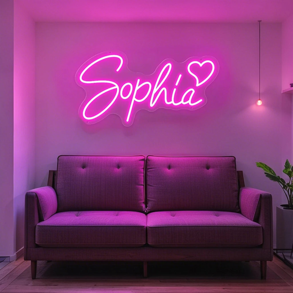 Custom LED Neon Sign Personalized Name Light for Kid Teens Bedroom Unique Gift with Customizable Designs for Trendy Wall Decor