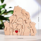 Wooden Bear Home Art Puzzle Personalized Custom Birthday Gift Art Puzzle Home Decor Christmas Thanksgiving Mom Home Warm Gift