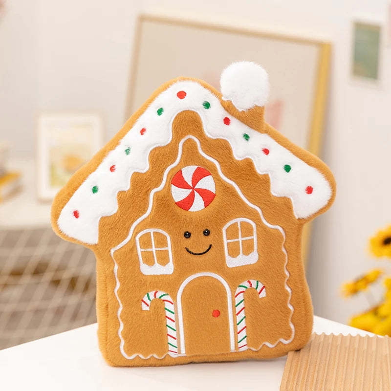 Christmas Series Gingerbread Plush Doll Key Pendant House Wreath Socks Glove Hat Snowman Tree Toy Christmas Tree Party Decor