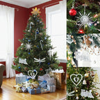 Christmas Crystal Ornaments Snowflake Christmas Tree Transparent Hanging Pendant Merry Christmas Party Decoration New Year 2024