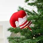 1 piece, Christmas elf figurine leg ornament, vase flower decoration, suitable for Christmas room and garden decoration.