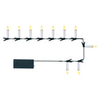 Christmas LED Candle String Light with Clips 8 Mode Remote Control Flameless Battery Operated Candle Light for Xmas Party Decor