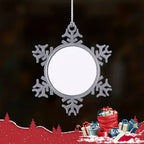 Personalised Picture Snowflake Pendant - Christmas & Winter Theme Metal Pendant for Home Decor, Holiday Decorations,