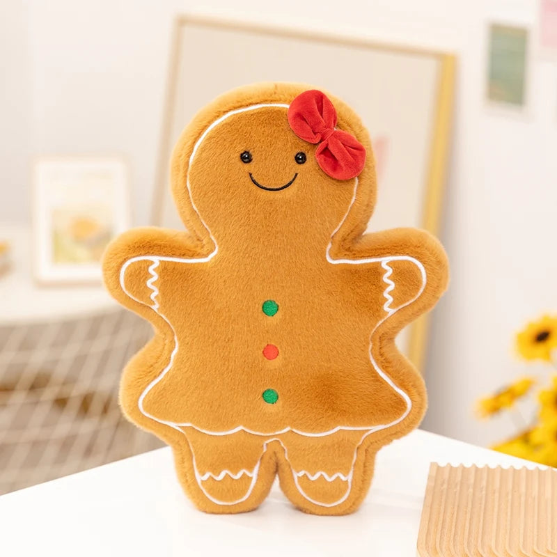Christmas Series Gingerbread Plush Doll Key Pendant House Wreath Socks Glove Hat Snowman Tree Toy Christmas Tree Party Decor