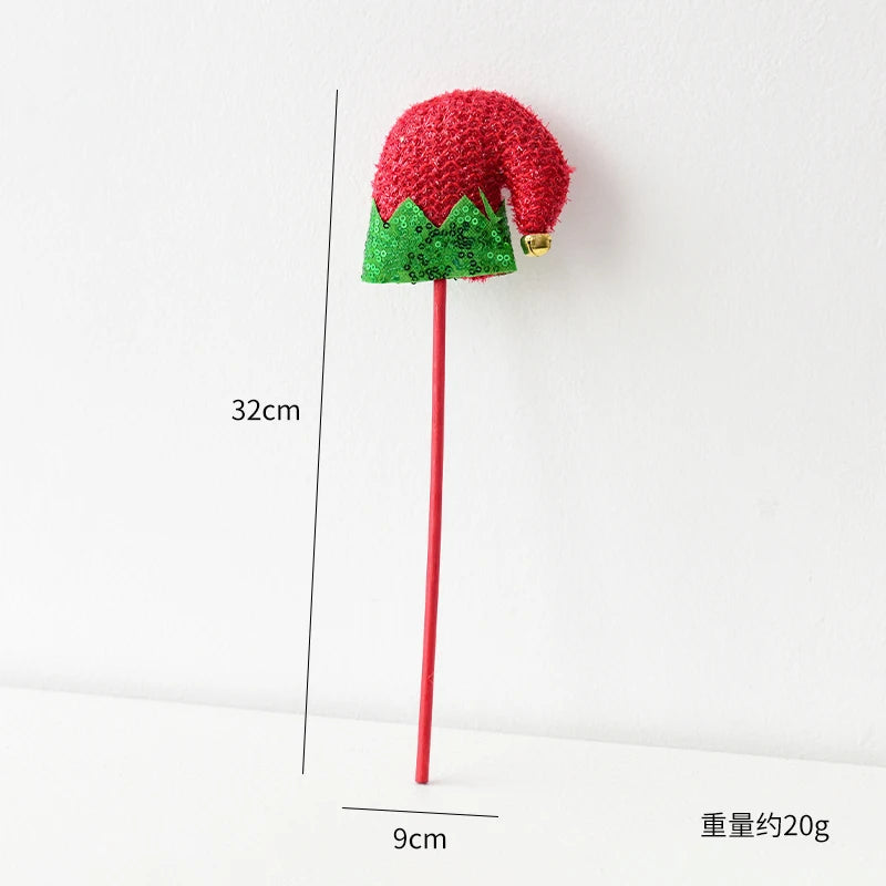 1 piece, Christmas elf figurine leg ornament, vase flower decoration, suitable for Christmas room and garden decoration.