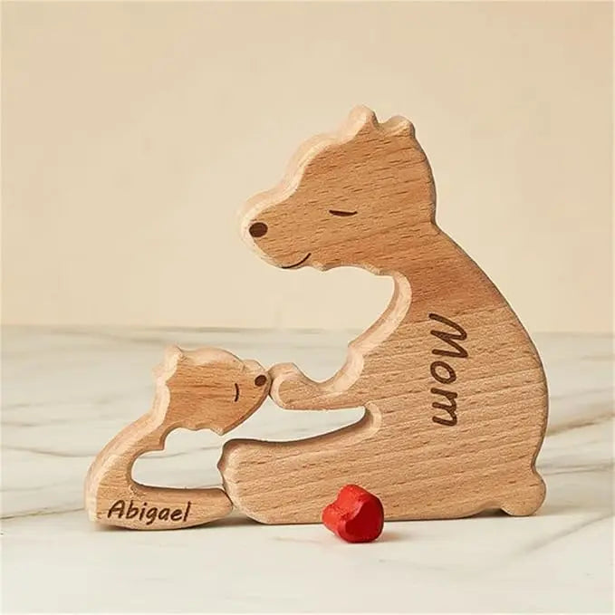 Wooden Bear Home Art Puzzle Personalized Custom Birthday Gift Art Puzzle Home Decor Christmas Thanksgiving Mom Home Warm Gift