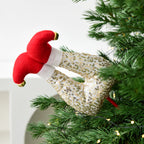 1 piece, Christmas elf figurine leg ornament, vase flower decoration, suitable for Christmas room and garden decoration.